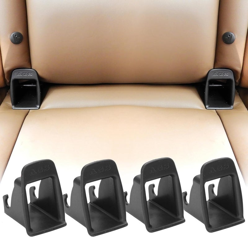 JHKLS دليل قفل حزام واجهة ISOFIX، 4 قطع من دلائل مقعد السيارة السوداء، موصل حافة دليل ISOFIX لمقاعد السيارة (4 قطع سوداء) - Image 1